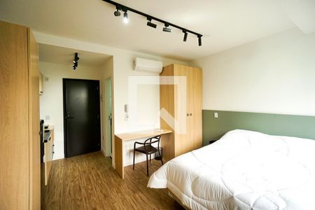 Sala quarto e cozinha de kitnet/studio para alugar com 1 quarto, 23m² em Vila Azevedo, São Paulo