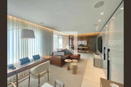 Sala de apartamento à venda com 3 quartos, 126m² em Vila da Serra, Nova Lima