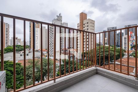 Sala/Cozinha - Varanda de apartamento para alugar com 1 quarto, 28m² em Pinheiros, São Paulo