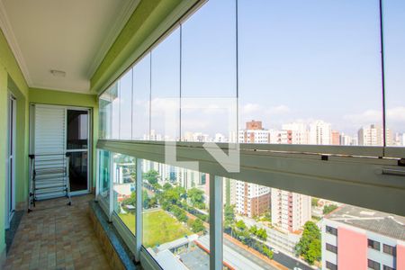 Varanda da sala/quarto 1 e 3  de apartamento para alugar com 3 quartos, 108m² em Vila Guiomar, Santo André