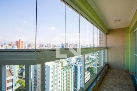 Varanda da sala/quarto 1 e 3  de apartamento para alugar com 3 quartos, 108m² em Vila Guiomar, Santo André