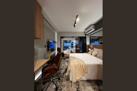 Sala / Quarto de apartamento para alugar com 1 quarto, 35m² em Pinheiros, São Paulo