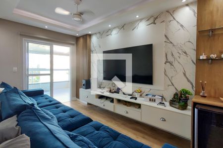 Sala de apartamento para alugar com 3 quartos, 110m² em Vila Caiçara, Praia Grande