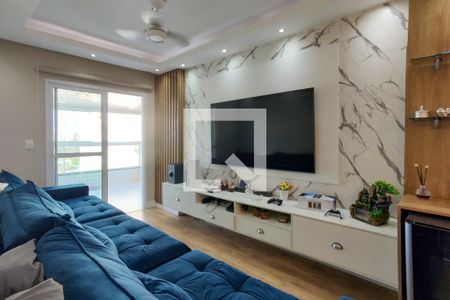 Sala de apartamento para alugar com 3 quartos, 110m² em Vila Caiçara, Praia Grande