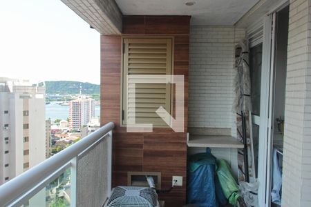 Varanda da Sala de apartamento para alugar com 1 quarto, 50m² em Ponta da Praia, Santos