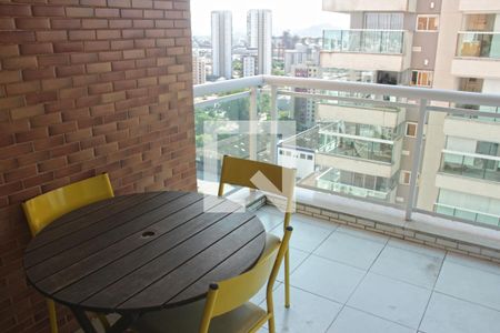 Varanda da Sala de apartamento para alugar com 1 quarto, 50m² em Ponta da Praia, Santos