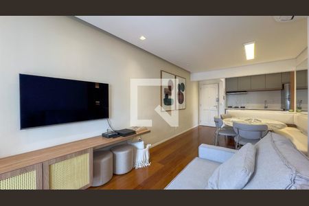 Sala de apartamento à venda com 2 quartos, 78m² em Brooklin Novo, São Paulo