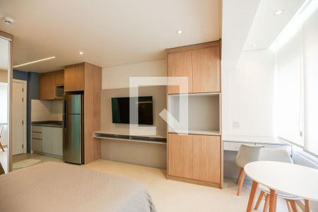 Studio - Quarto e Cozinha de apartamento para alugar com 1 quarto, 27m² em Butantã, São Paulo