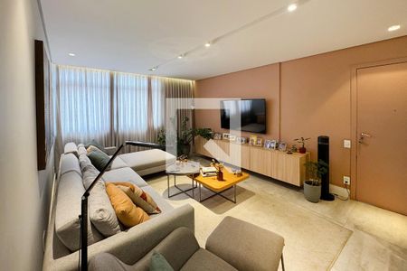 Sala de apartamento à venda com 4 quartos, 125m² em Grajaú, Belo Horizonte