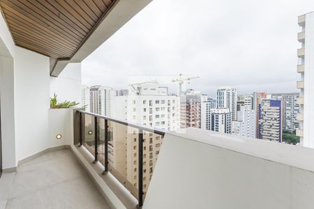 Varanda da Sala de apartamento à venda com 4 quartos, 200m² em Indianópolis, São Paulo