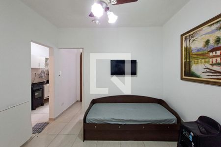 Sala de apartamento para alugar com 1 quarto, 38m² em Aviação, Praia Grande