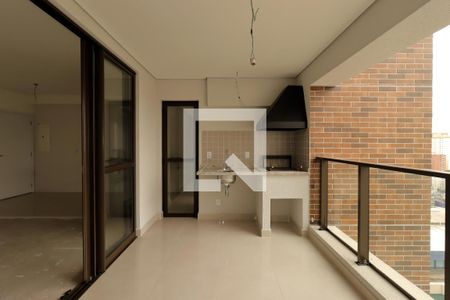 Varanda Gourmet de apartamento à venda com 3 quartos, 117m² em Vila Assunção, Santo André