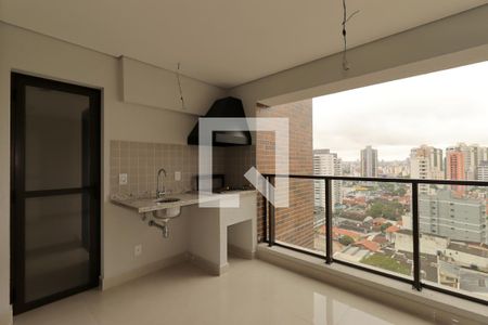Varanda Gourmet de apartamento à venda com 3 quartos, 117m² em Vila Assunção, Santo André