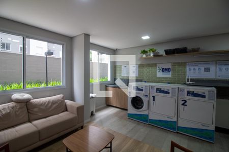 Área comum - Lavanderia de kitnet/studio à venda com 1 quarto, 34m² em Santo Amaro, São Paulo