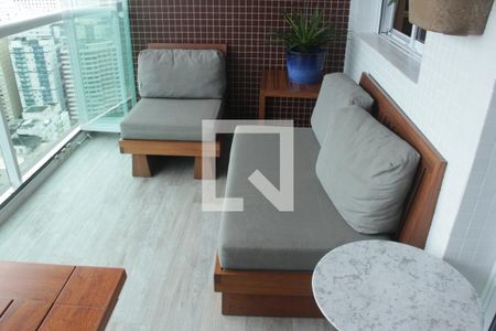 Varanda da Sala de apartamento para alugar com 3 quartos, 136m² em Pompéia, Santos