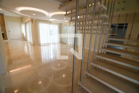 Sala de casa de condomínio para alugar com 4 quartos, 420m² em Loteamento Alphaville Campinas, Campinas