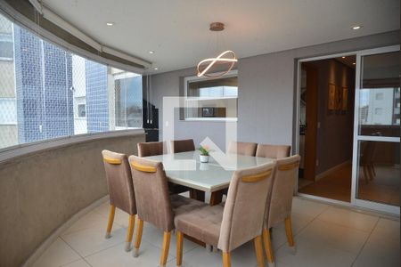 Varanda gourmet de apartamento à venda com 3 quartos, 126m² em Vila Scarpelli, Santo André