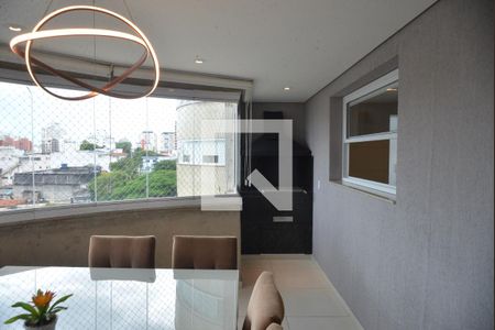 Varanda gourmet de apartamento à venda com 3 quartos, 126m² em Vila Scarpelli, Santo André