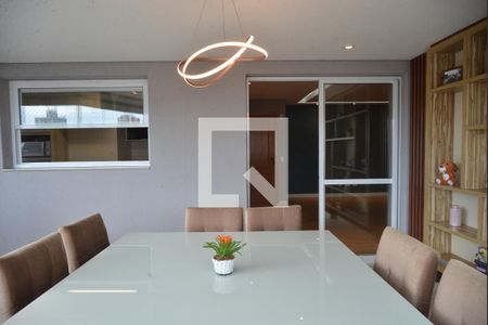 Varanda gourmet de apartamento à venda com 3 quartos, 126m² em Vila Scarpelli, Santo André