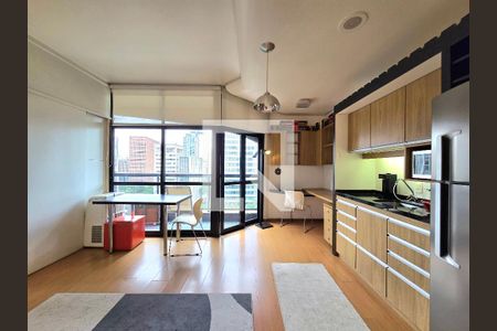 Sala/Cozinha de apartamento para alugar com 1 quarto, 43m² em Itaim Bibi, São Paulo