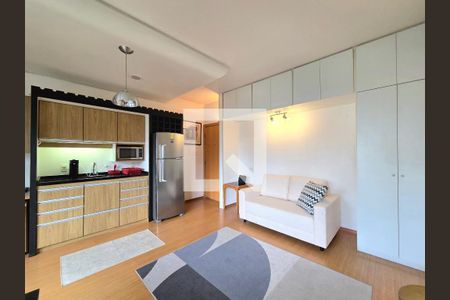 Sala/Cozinha de apartamento para alugar com 1 quarto, 43m² em Itaim Bibi, São Paulo