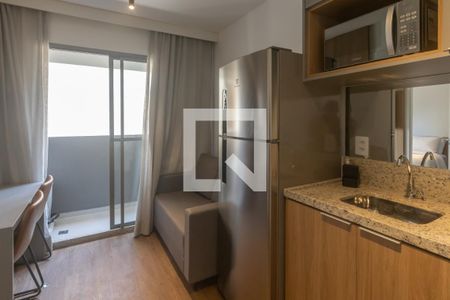 Cozinha de kitnet/studio à venda com 1 quarto, 25m² em Vila Nova Conceição, São Paulo