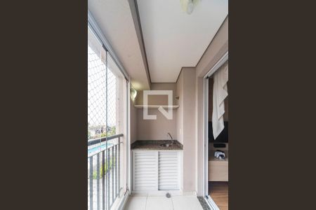 Varanda da Sala de apartamento à venda com 2 quartos, 49m² em Vila Pires, Santo André
