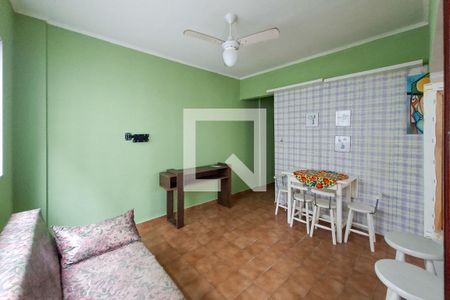 Sala de apartamento para alugar com 1 quarto, 67m² em Vila Caiçara, Praia Grande