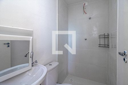 banheiro social_1 de apartamento para alugar com 1 quarto, 20m² em Vila Dom Pedro I, São Paulo