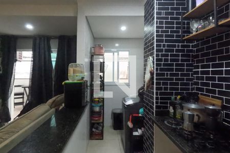 Cozinha Americana e Área de Serviço de apartamento para alugar com 1 quarto, 54m² em Macuco, Santos
