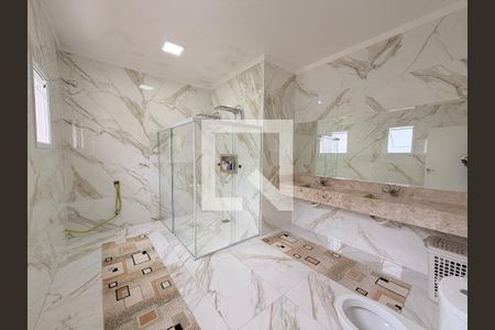 Banheiro da Suíte 1 de casa de condomínio à venda com 4 quartos, 450m² em Jardim Tarumã, Jundiaí