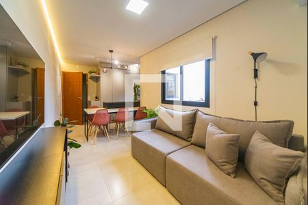 Sala de apartamento para alugar com 2 quartos, 50m² em Campestre, Santo André