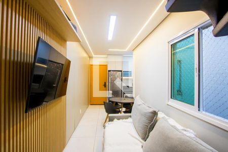 Sala de apartamento à venda com 2 quartos, 84m² em Vila Helena, Santo André