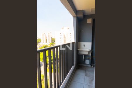 Sacada da Sala/Cozinha de apartamento à venda com 2 quartos, 36m² em Jardim Oriental, São Paulo