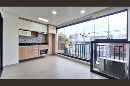 Varanda e Cozinha de kitnet/studio para alugar com 1 quarto, 33m² em Bom Retiro, São Paulo