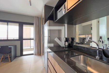 Cozinha de kitnet/studio para alugar com 1 quarto, 21m² em Vila Mariana, São Paulo