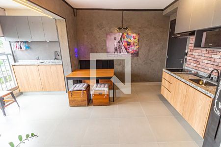 Sala/Cozinha de apartamento para alugar com 1 quarto, 31m² em Belenzinho, São Paulo