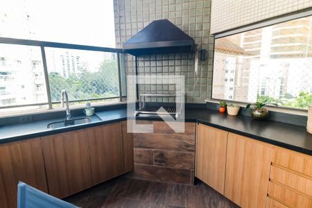 Detalhe - Varanda gourmet de apartamento à venda com 3 quartos, 250m² em Jardim Fonte do Morumbi, São Paulo