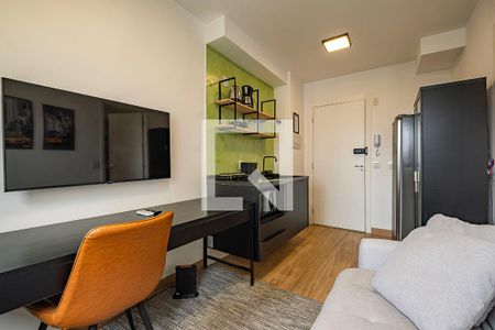 Sala/Cozinha de apartamento à venda com 1 quarto, 24m² em Pinheiros, São Paulo