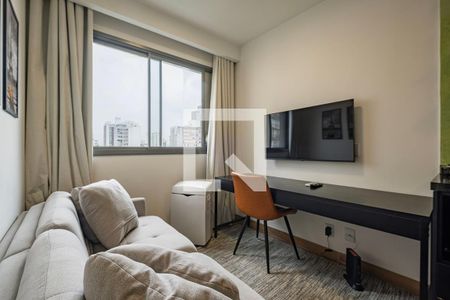 Sala/Cozinha de apartamento à venda com 1 quarto, 24m² em Pinheiros, São Paulo