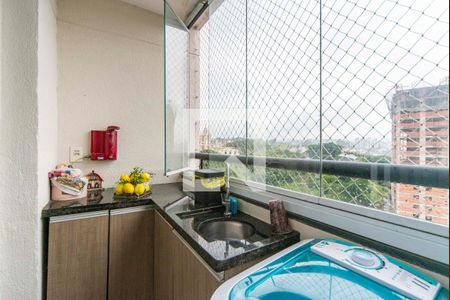 Varanda da Sala de apartamento à venda com 3 quartos, 69m² em Vila Humaita, Santo André