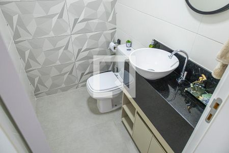 Lavabo de casa de condomínio à venda com 3 quartos, 127m² em Trevo, Belo Horizonte