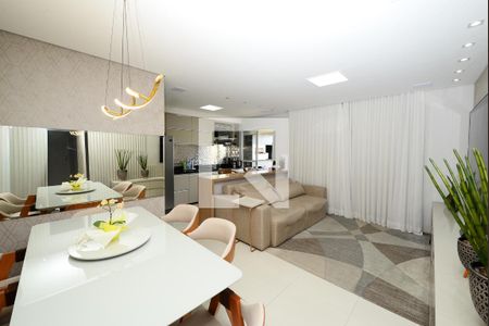 Sala de apartamento à venda com 3 quartos, 88m² em Jk, Contagem