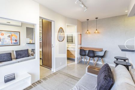 Sala de apartamento para alugar com 1 quarto, 40m² em Vila Nova Conceição, São Paulo