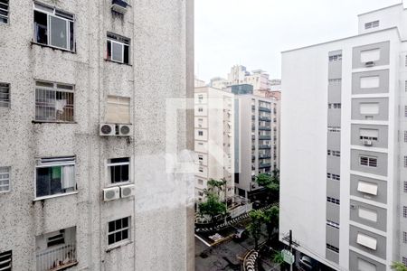 Vista da Sala de apartamento para alugar com 1 quarto, 45m² em Boqueirão, Santos