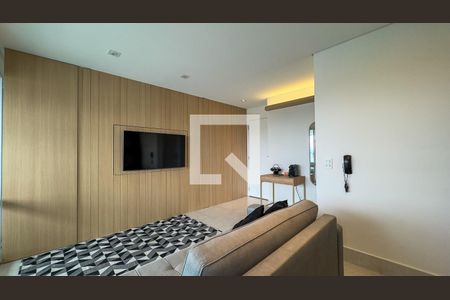 Sala e Cozinha de apartamento para alugar com 1 quarto, 45m² em Campo Belo, São Paulo