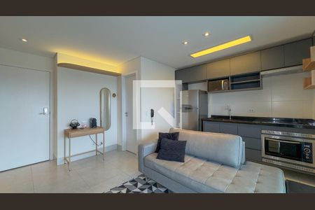 Sala e Cozinha de apartamento para alugar com 1 quarto, 45m² em Campo Belo, São Paulo