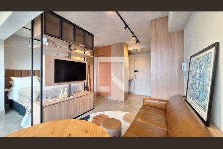 Sala/Quarto/Cozinha de apartamento para alugar com 1 quarto, 34m² em Pompeia, São Paulo