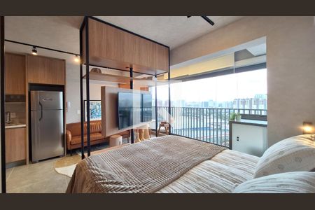 Sala/Quarto/Cozinha de apartamento para alugar com 1 quarto, 34m² em Pompeia, São Paulo