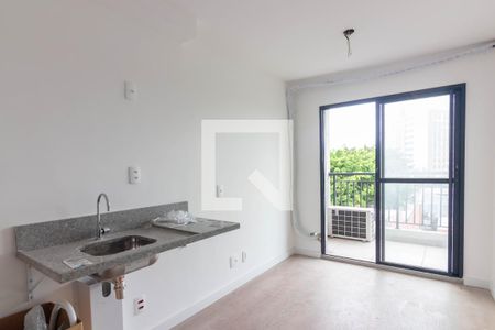 Sala/Cozinha de apartamento à venda com 1 quarto, 27m² em Indianópolis, São Paulo